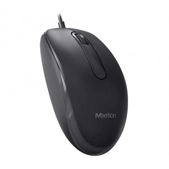 MEETION M100 SILENT OPTICAL 1200 DPI ERGONOMIC PLUG AND PLAY USB WIRED OFFICE MOUSE – BLACK