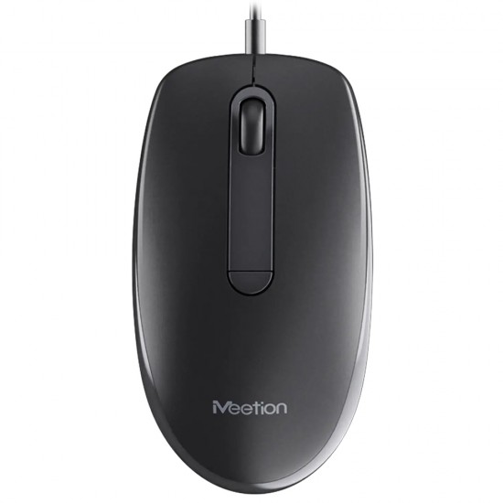 MEETION M100 SILENT OPTICAL 1200 DPI ERGONOMIC PLUG AND PLAY USB WIRED OFFICE MOUSE – BLACK