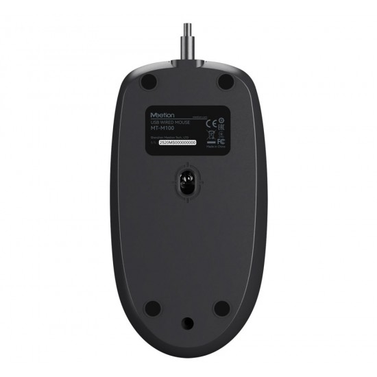 MEETION M100 SILENT OPTICAL 1200 DPI ERGONOMIC PLUG AND PLAY USB WIRED OFFICE MOUSE – BLACK