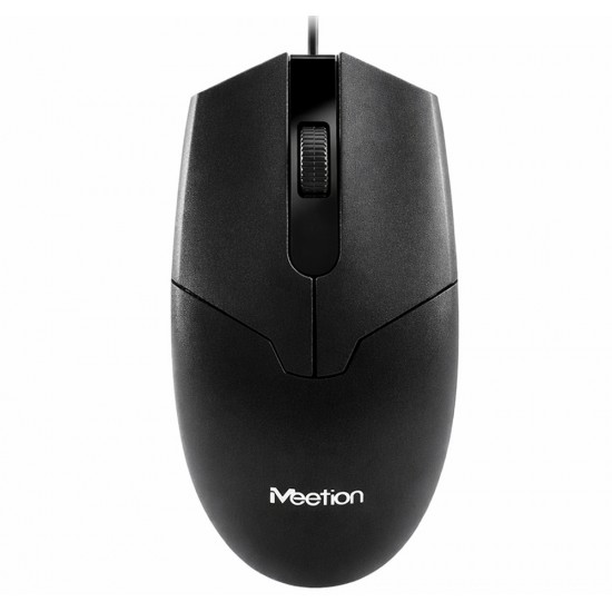 MEETION M360 HIGH-PRECISION OPTICAL SYMMETRICAL ERGONOMIC PLUG AND PLAY USB WIRED OFFICE MOUSE – BLACK