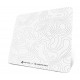 ATTACK SHARK CM05 TEMPERED GLASS 450X400MM 5MM THICKNESS NANO MICRO ETCHED SURFACE NON-SLIP PU LEATHER BOTTOM GAMING MOUSE PAD - WHITE
