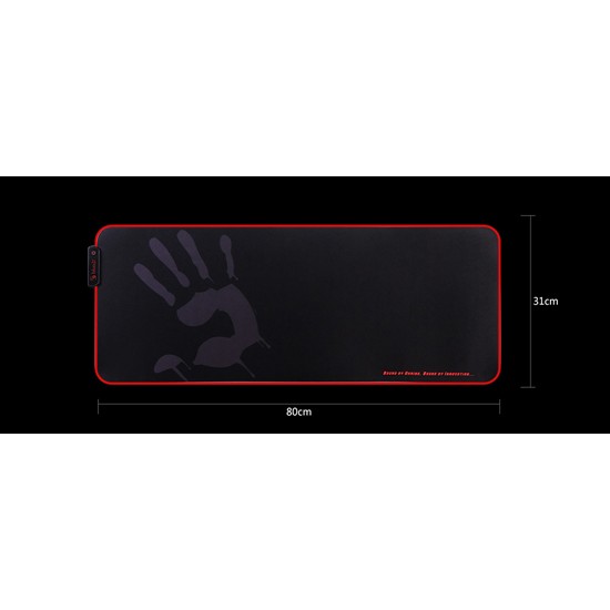 BLOODY MP-80N EXTENDED ROLL-UP-FABRIC RGB GAMING MOUSE PAD (80*31*4MM)