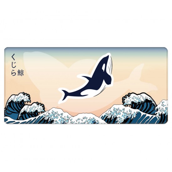 FANTECH ATO MP90S KUJIRA NAMI LARGE DESKMAT ESPORTS WATERPROOF SURFACE 900X400X4MM ANTI-SLIP BASE GAMING MOUSE PAD - BEIGE
