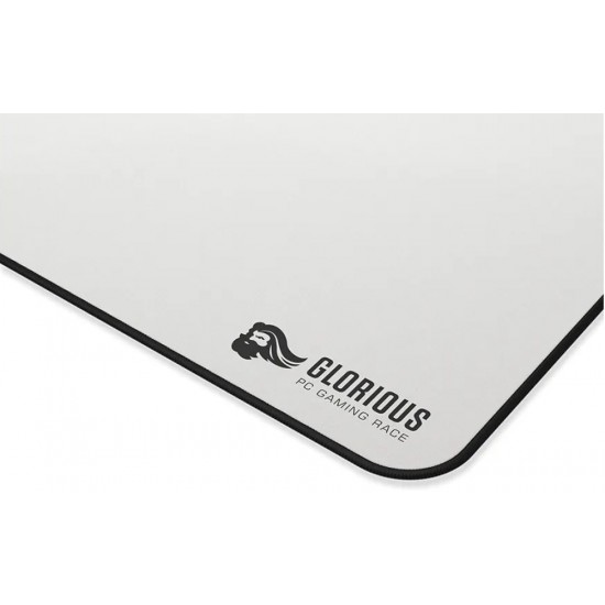 GLORIOUS TCG PLAYMAT XL EXTENDED MOUSE PAD SMOOTH CLOTH SURFACE AND ANTI-SLIP RUBBER BASE - WHITE (36X61CM)
