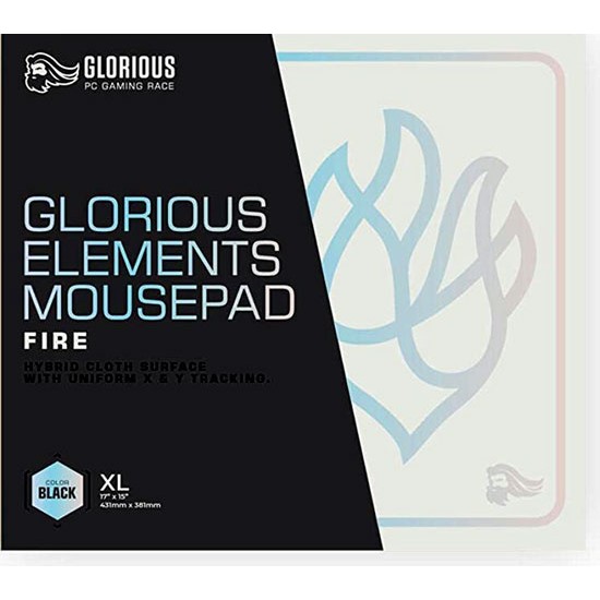 GLORIOUS ELEMENTS FIRE GAMING MOUSE PAD BLACK ( 43X38CM )