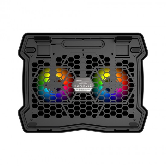 MEETION CP2020 GAMING COOLING PAD QUIET ADJUSTABLE RGB WITH DUAL FANS FOR LAPTOP