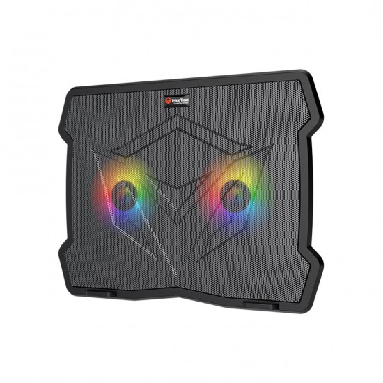 MEETION CP2020 GAMING COOLING PAD QUIET ADJUSTABLE RGB WITH DUAL FANS FOR LAPTOP
