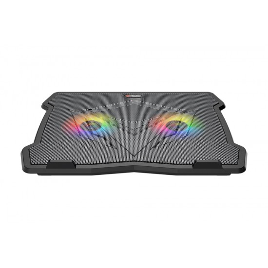 MEETION CP2020 GAMING COOLING PAD QUIET ADJUSTABLE RGB WITH DUAL FANS FOR LAPTOP