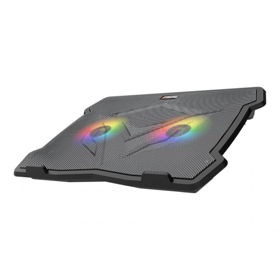 MEETION CP2020 GAMING COOLING PAD QUIET ADJUSTABLE RGB WITH DUAL FANS FOR LAPTOP