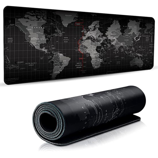 WORLD MAP RGB LIGHT ( 80*30CM*3MM ) RUBBER LARGE XXL GAMING MOUSE PAD