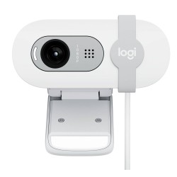 LOGITECH BRIO 100 FULL HD 1080P STREAMING WEBCAM FOR MEETINGS - DESKTOP, LAPTOP, PC, BUILT-IN MICROPHONE SHUTTER USB-A TEAMS, ZOOM WEBCAM - OFF WHITE