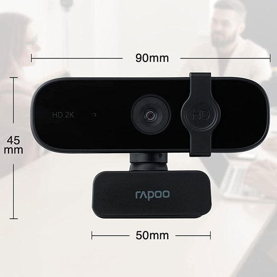 RAPOO C280 WEBCAM USB HD - 1080P 2K  SUPPORT CAMERA BUILT-IN OMNIDIRECTIONAL DUAL NOISE REDUCTION MICROPHONE 85 WIDE-ANGLE VIEWING 360 HORIZONTAL ROTATION- BLACK 