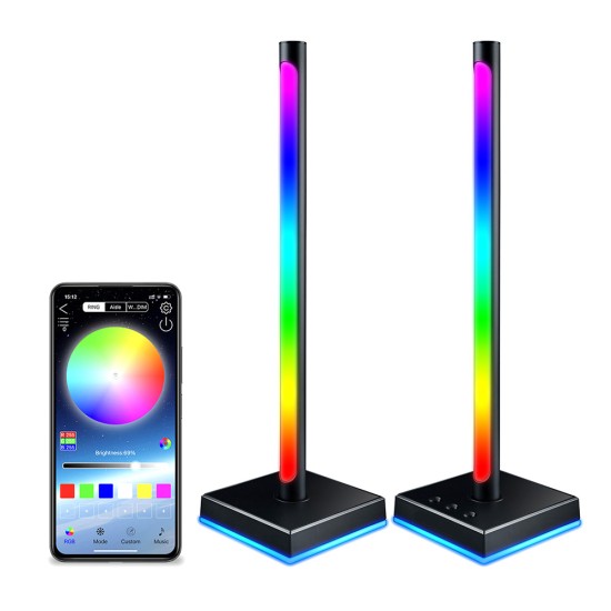 AJAZZ ABL190 SMART AMBIENT LIGHT RGB BAR 2 PIECES WITH EARPHONE HOLDER AND SMART APP CONTROL  