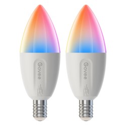 GOVEE SMART LED BULB TEMP 2 PACKS H600C E14 SOCKET RGBWW VOICE & APP CONTROL MATTER COMPATIBLE TIMER & GROUPING FEATURES 5W 450LM 2700–6500K COLOR 