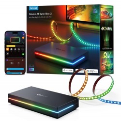 GOVEE AI SYNC BOX 2 H8604 HDMI 2.1 RGBIC TV BACKLIGHT 8K-4K144HZ VRR ALLM MATTER ALEXA COMPATIBLE - FOR 55–65 INCH TV
