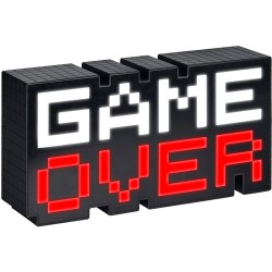 GAME OVER LIGHT BL003 8-BIT PIXEL LIGHT SOUND REACTIVE COLOUR PHASING COLLECTIBLE DECOR LAMP