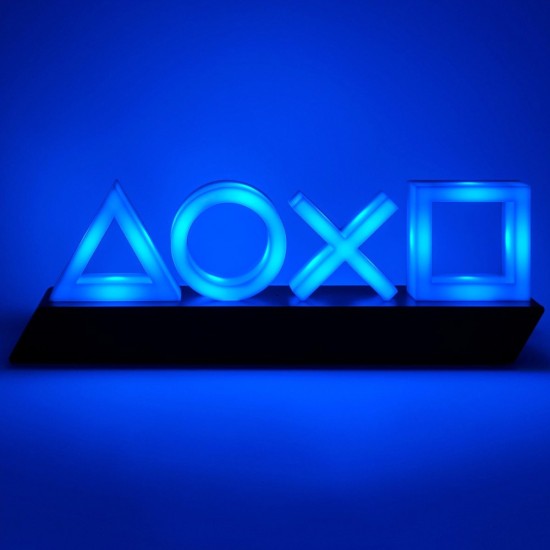 PLAYSTATION ICON LIGHT BL008 3 MODES STANDARD / COLOR PHASING / MUSIC HOLLOW DESIGN - BLUE LIGHT 