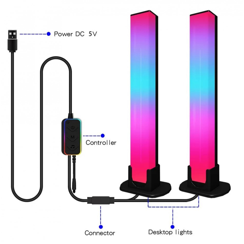 LED INTELLIGENT BLUETOOTH WIFI INFRARED VOICE COLORFUL DESKTOP ...