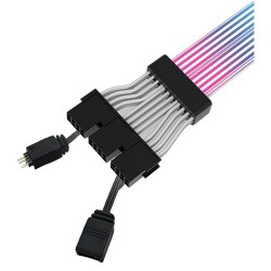 TORTOX PSU 12+4 PCI-E 5.0 12VHPWR PIN TO 8*3 PCI-E PIN ARGB EXTENSION CABLES - WHITE