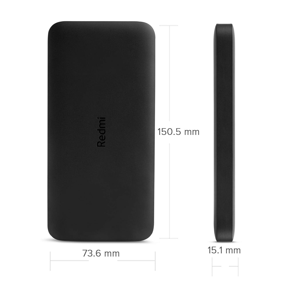 XIAOMI REDMI LITHIUM POLYMER 10000MAH DUAL PORTS FAST CHARGING SLIM ...