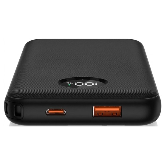 WIWU ESSEN PN03 22.5W SLIM 10000MAH WITH LED DIGITAL DISPLAY, PD & QC FAST CHARGING POWER BANK - BLACK