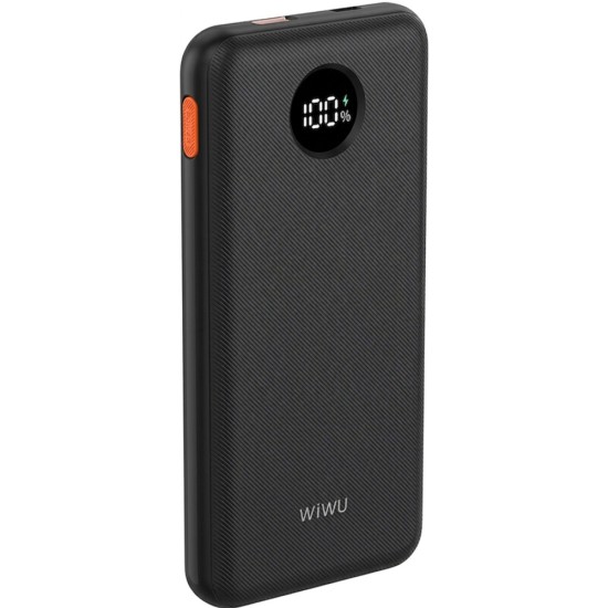 WIWU ESSEN PN03 22.5W SLIM 10000MAH WITH LED DIGITAL DISPLAY, PD & QC FAST CHARGING POWER BANK - BLACK