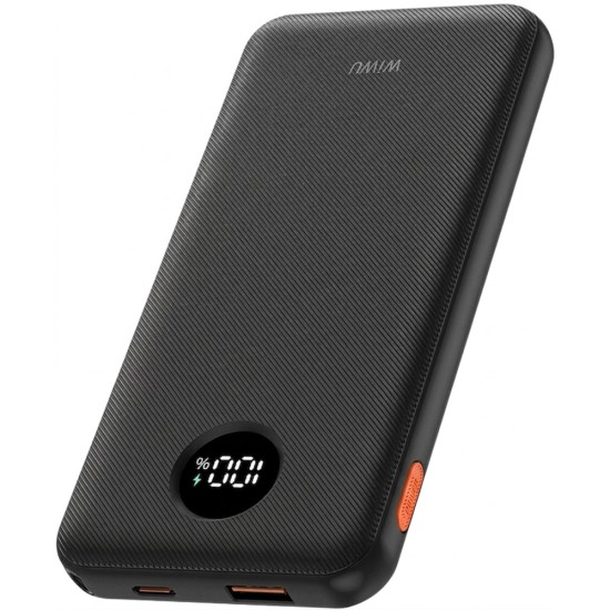 WIWU ESSEN PN03 22.5W SLIM 10000MAH WITH LED DIGITAL DISPLAY, PD & QC FAST CHARGING POWER BANK - BLACK