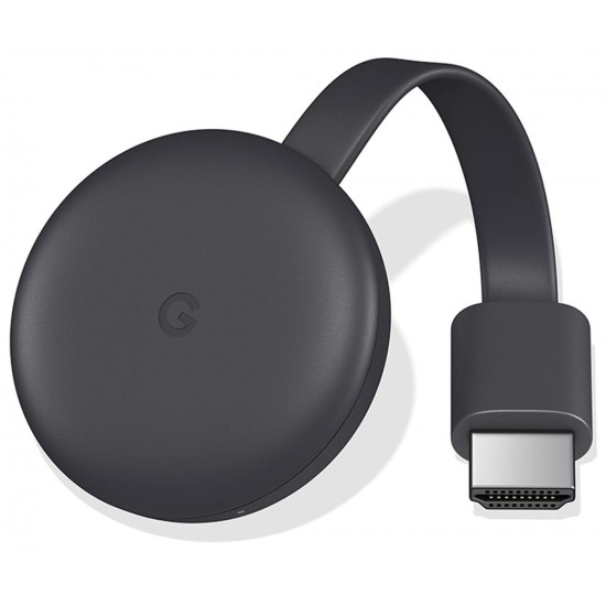 GOOGLE CHROMECAST THIRD GENERATION 1080P HD SUPPORT EASY SETUP HDMI MEDIA STREAMER - BLACK 