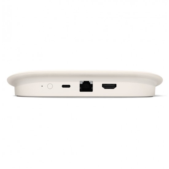 GOOGLE TV STREAMER 4K PORCELAIN HDR DOLBY VISION 32GB STORAGE 22% FASTER PROCESSOR 4GB RAM ETHERNET MATTER HUB GOOGLE ASSISTANT VOICE REMOTE - WHITE
