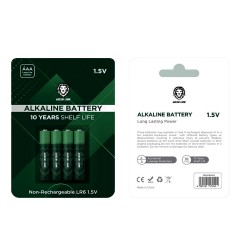 GREEN LION NON-RECHARGEABLE LONG LASTING AAA ALKALINE BATTERY 1400MAH 1.5V 4PCS - GREEN