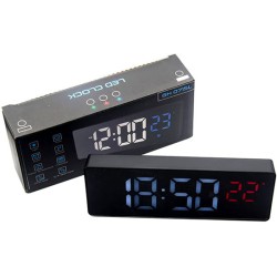 LED CLOCK GH0715L ( HIGH - TIME - ALARM - SNOOZE - CALENDAR - INDOOR TEMPERATURE - 12/24 HOUR )