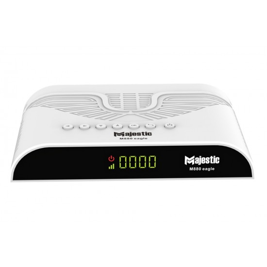 MAJESTIC M880 EAGLE EDITION 5G FULL HD 1080P DVB-S2 DIGITAL SATELLITE RECEIVER 8000 CHANNELS H.265 DECODER ANDROID BOX - WHITE