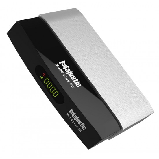 MAJESTIC M900 PLUS 5G EDITION FULL HD 1080P DVB-S2 DIGITAL SATELLITE RECEIVER 8000 CHANNELS H.265 DECODER ANDROID BOX - GRAY