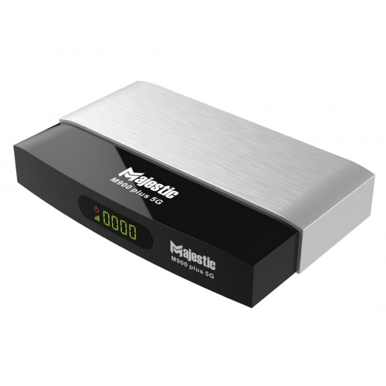 MAJESTIC M900 PLUS 5G EDITION FULL HD 1080P DVB-S2 DIGITAL SATELLITE RECEIVER 8000 CHANNELS H.265 DECODER ANDROID BOX - GRAY