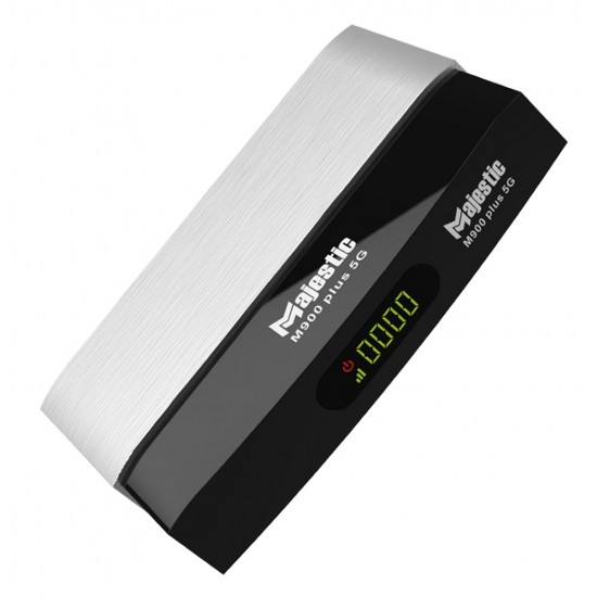 MAJESTIC M900 PLUS 5G EDITION FULL HD 1080P DVB-S2 DIGITAL SATELLITE RECEIVER 8000 CHANNELS H.265 DECODER ANDROID BOX - GRAY