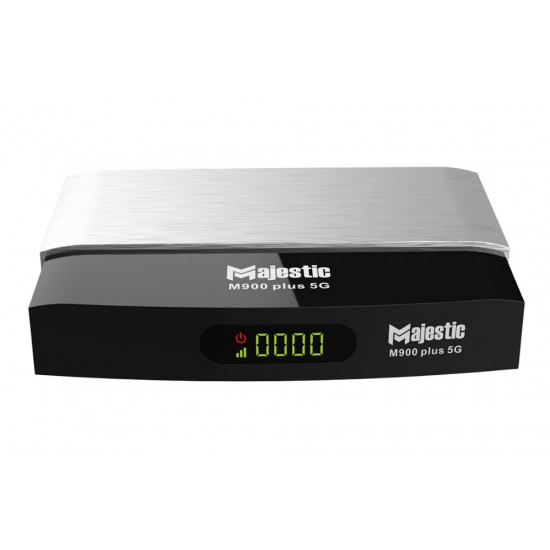 MAJESTIC M900 PLUS 5G EDITION FULL HD 1080P DVB-S2 DIGITAL SATELLITE RECEIVER 8000 CHANNELS H.265 DECODER ANDROID BOX - GRAY