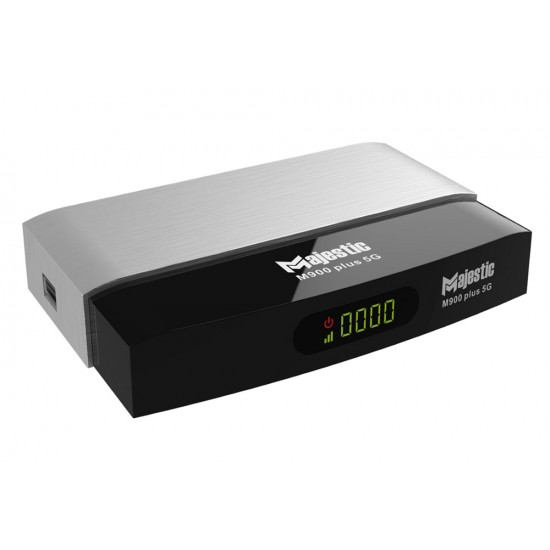 MAJESTIC M900 PLUS 5G EDITION FULL HD 1080P DVB-S2 DIGITAL SATELLITE RECEIVER 8000 CHANNELS H.265 DECODER ANDROID BOX - GRAY