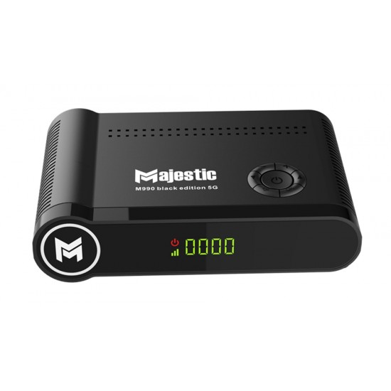 MAJESTIC M990 5G FULL HD 1080P DVB-S2 DIGITAL SATELLITE RECEIVER 8000 CHANNELS H.265 DECODER ANDROID BOX - BLACK