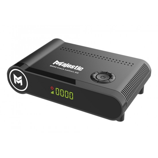 MAJESTIC M990 5G FULL HD 1080P DVB-S2 DIGITAL SATELLITE RECEIVER 8000 CHANNELS H.265 DECODER ANDROID BOX - BLACK