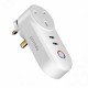 PORODO LIFESTYLE SMART WIFI PLUG WITH DUAL USB CHARGER WORKS WITH ALEXA & GOOGLE ASSISTANT