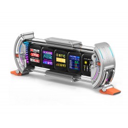 DIVOOM TIMES GATE PIXEL ART CLOCK WITH SMART APP CONTROL RGB LED DISPLAY WIFI CONNECTIVITY CUSTOMIZABLE DASHBOARD DIGITAL GAME ROOM AND OFFICE DECOR 128X128 IPS – SILVER