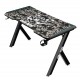 CALL OF DUTY (COD) HAWKSBILL SERIES RGB FLOWING LIGHT GAMING DESK WITH HEADPHONE HOOK AND CUP HOLDER - BLACK/GREY