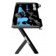 CALL OF DUTY (COD) HAWKSBILL SERIES RGB FLOWING LIGHT GAMING DESK WITH HEADPHONE HOOK AND CUP HOLDER - BLACK/BLUE