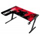 CALL OF DUTY (COD) X GAMEON PHANTOM XL-L SERIES L-SHAPED RGB FLOWING LIGHT GAMING DESK WITH HEADPHONE HOOK AND CUP HOLDER - BLACK/RED