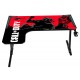 CALL OF DUTY (COD) X GAMEON PHANTOM XL-L SERIES L-SHAPED RGB FLOWING LIGHT GAMING DESK WITH HEADPHONE HOOK AND CUP HOLDER - BLACK/RED