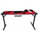 CALL OF DUTY (COD) X GAMEON PHANTOM XL-L SERIES L-SHAPED RGB FLOWING LIGHT GAMING DESK WITH HEADPHONE HOOK AND CUP HOLDER - BLACK/RED