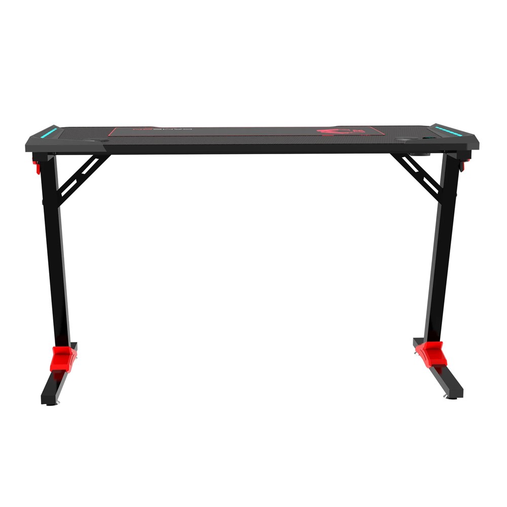 GAMEON RAPTOR II SERIES Z-SHAPED RGB FLOWING LIGHT GAMING DESK WITH ...