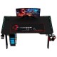 GAMEON HAWKSBILL SERIES RGB FLOWING LIGHT GAMING DESK  WITH MOUSE PAD HEADPHONE HOOK & CUP HOLDER - BLACK