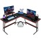 HAIWEI HJ-7019 L SHAPED DESIGN CORNER WOODEN SURFACE CARBON FIBER COMPUTER DESK