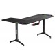 TWISTED MINDS WARRIOR L-SHAPED RIGHT-HAND ERGONOMIC RGB CARBON FIBER TEXTURE STEEL FRAMED GAMING DESK - BLACK